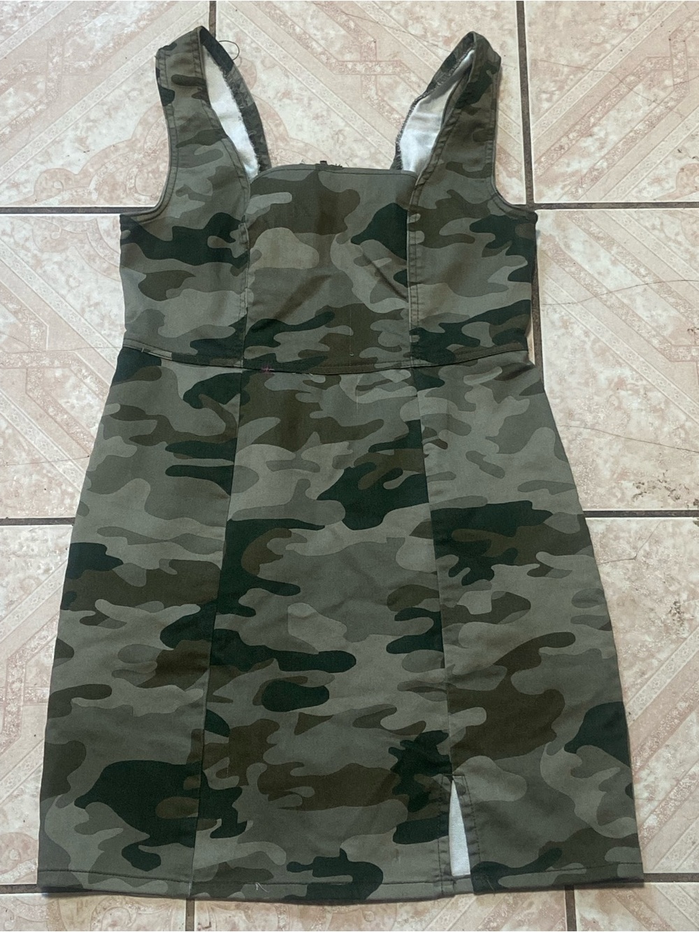 No Boundaries Green Camo Mini Dress